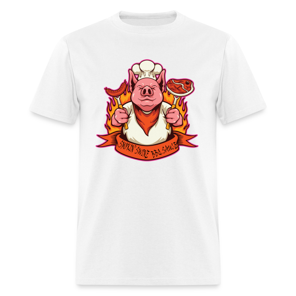Smokin' Swine Pig Unisex Classic T-Shirt - white