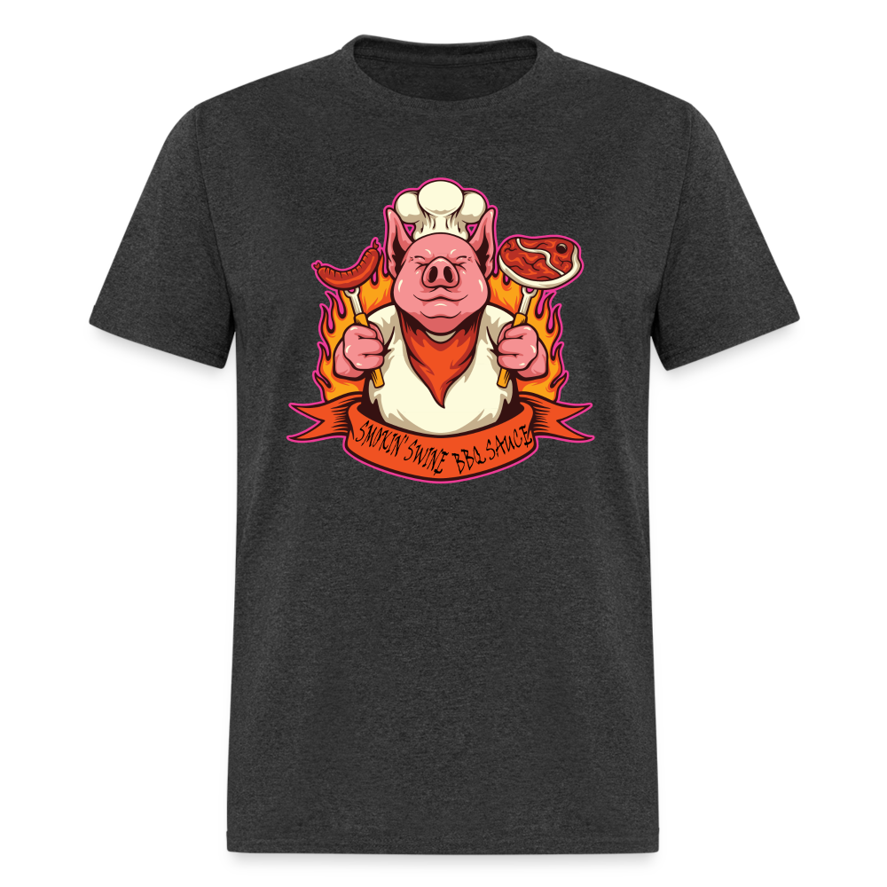 Smokin' Swine Pig Unisex Classic T-Shirt - heather black