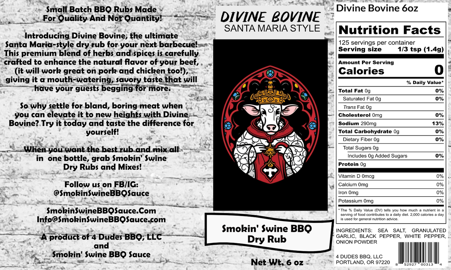 Divine Bovine Santa Maria Style Dry Rub
