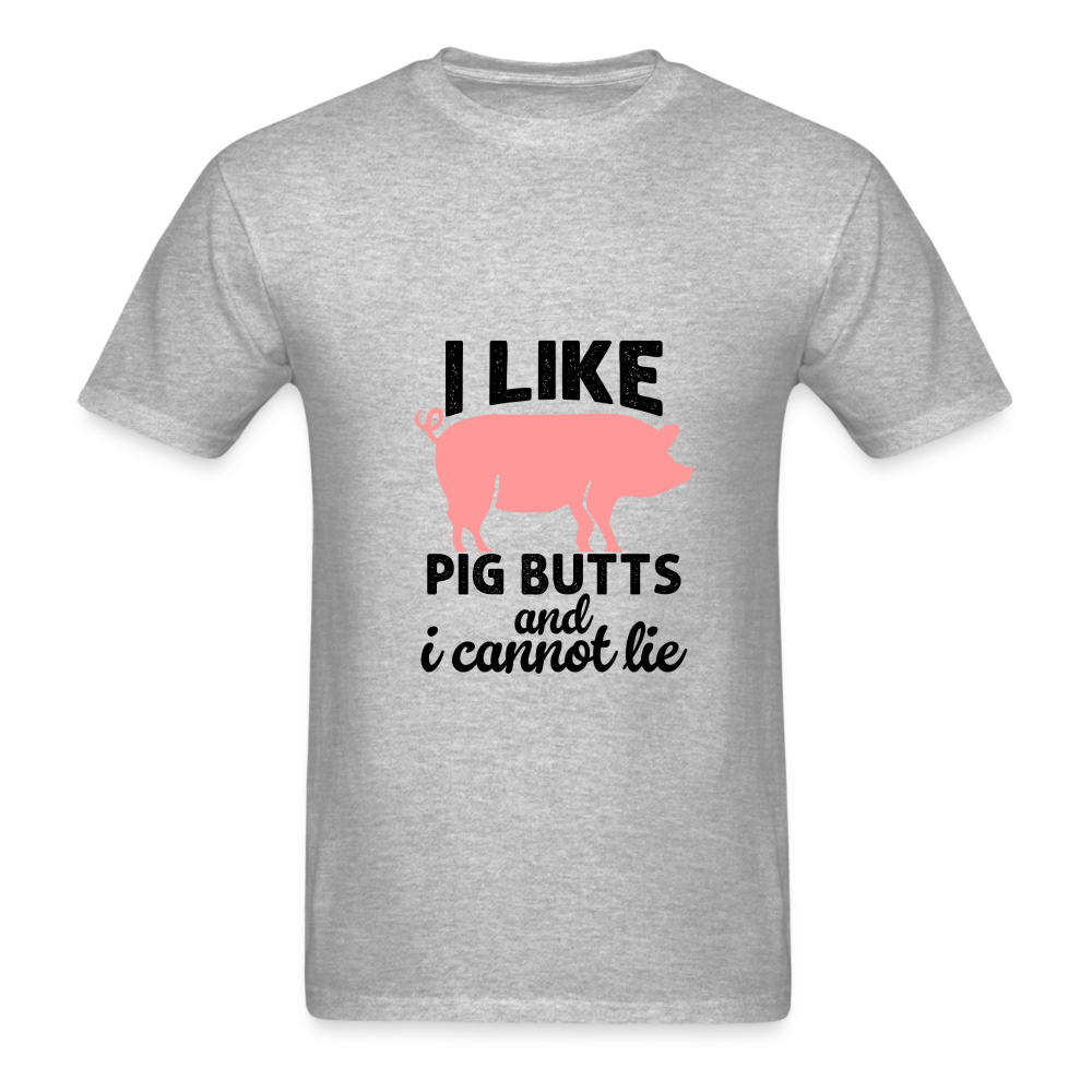 I like Pig Butts Adult T-Shirt - heather gray