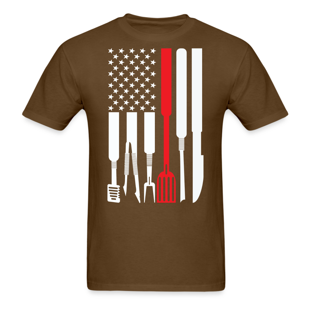 BBQ Flag Classic T-Shirt - brown