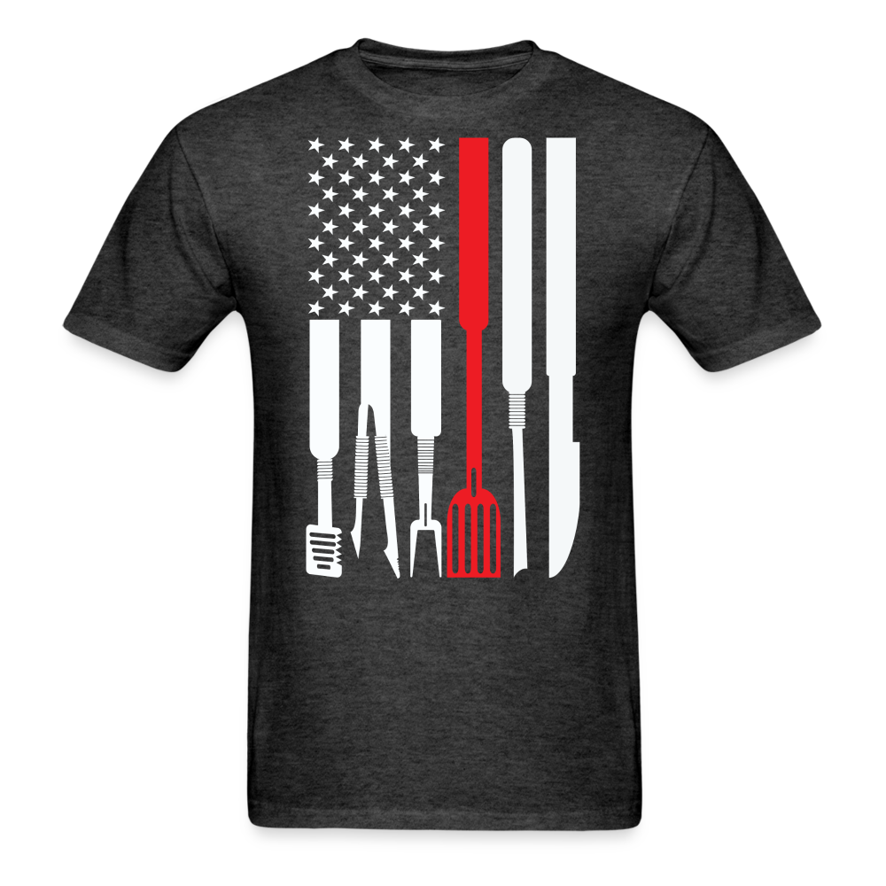 BBQ Flag Classic T-Shirt - heather black