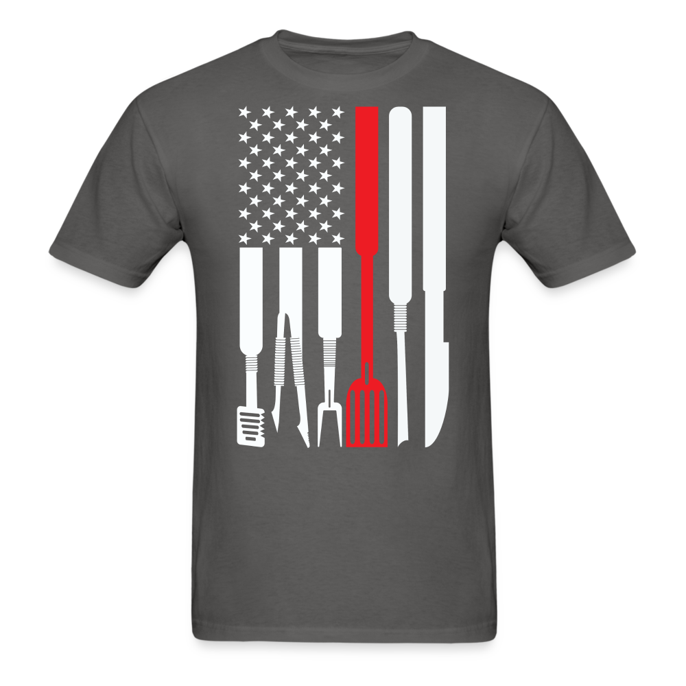 BBQ Flag Classic T-Shirt - charcoal