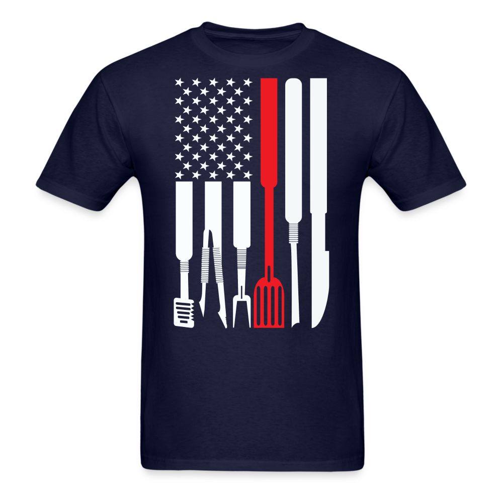 BBQ Flag Classic T-Shirt - navy