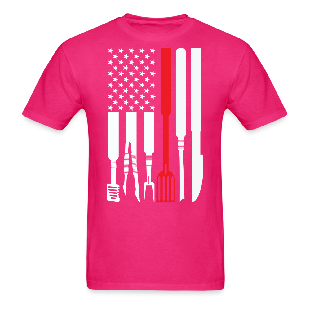 BBQ Flag Classic T-Shirt - fuchsia