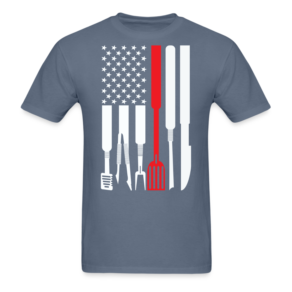 BBQ Flag Classic T-Shirt - denim