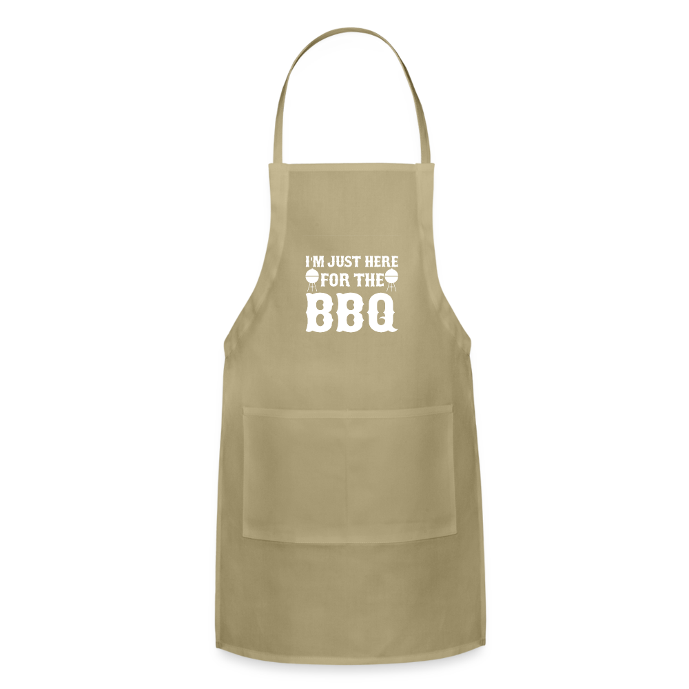 Here For The BBQ Adjustable Apron - khaki