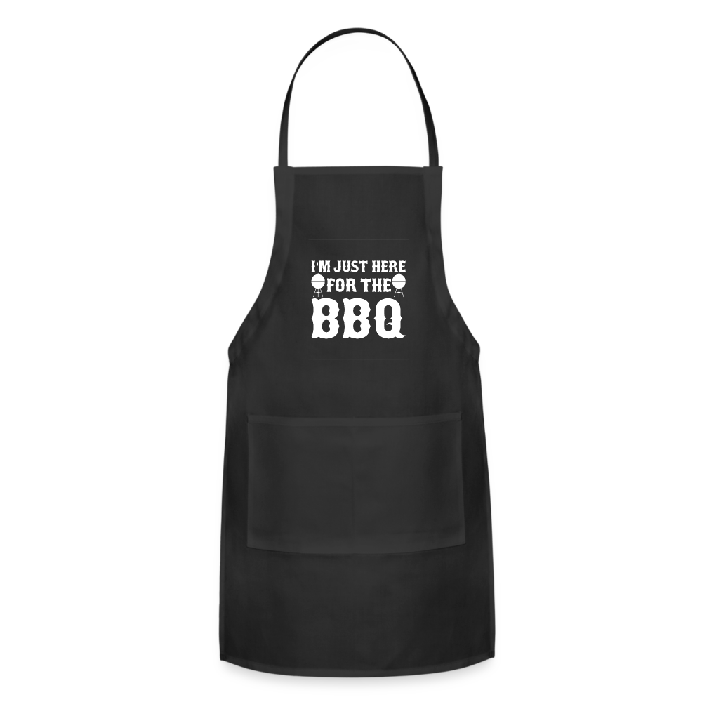 Here For The BBQ Adjustable Apron - black