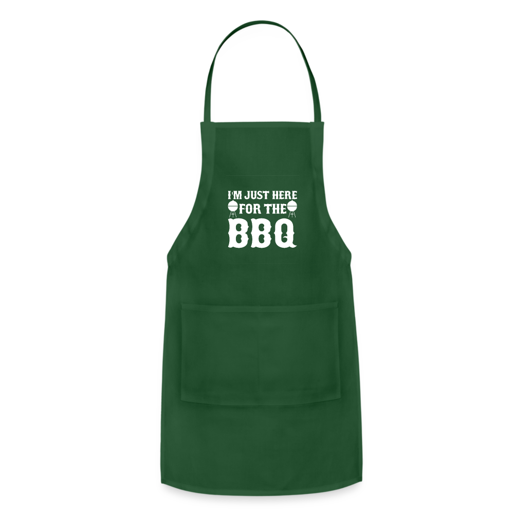 Here For The BBQ Adjustable Apron - forest green