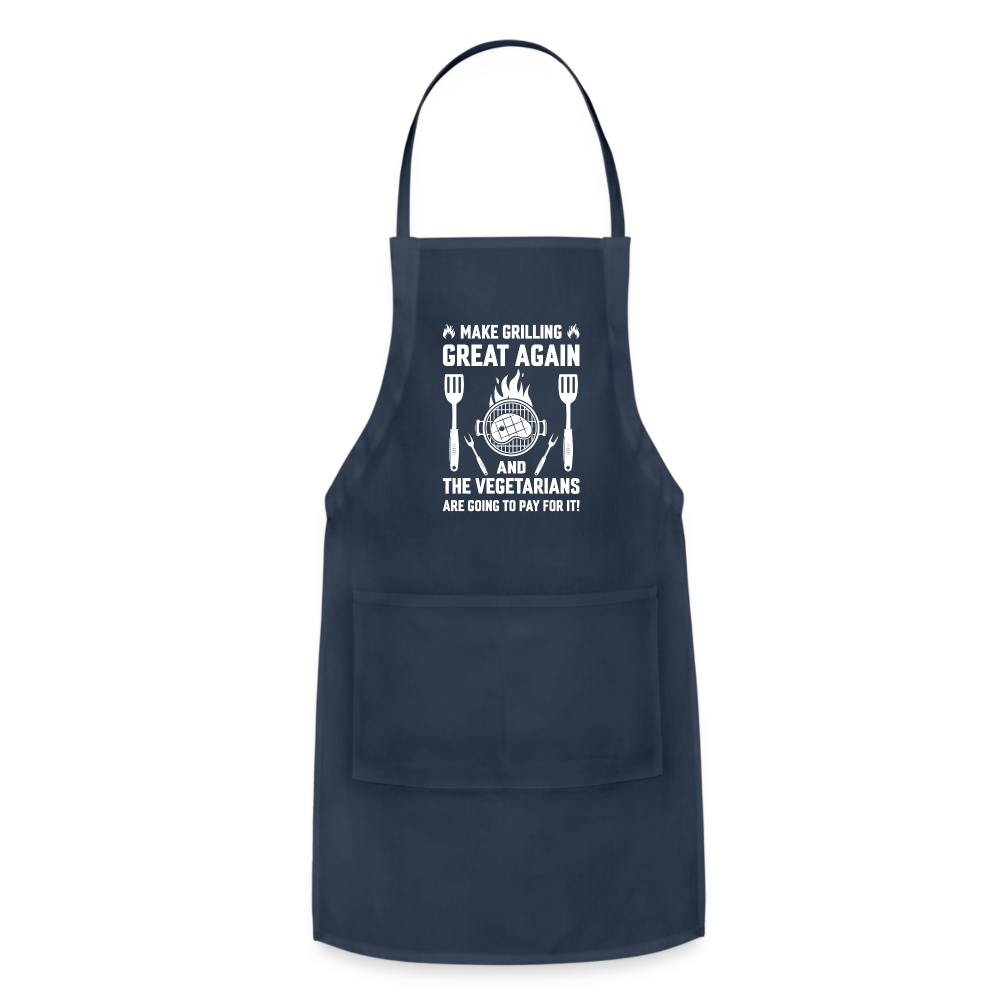 Make Grilling Great Again Adjustable Apron - navy