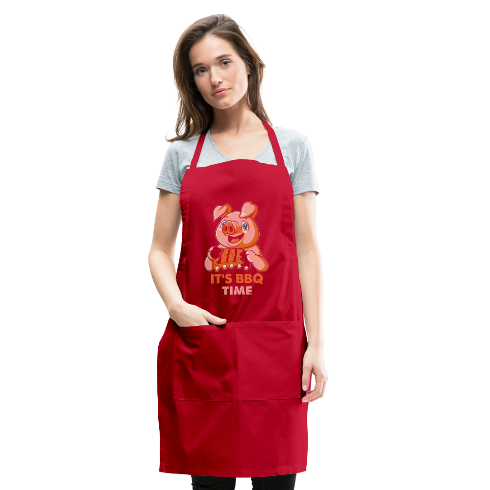 It's BBQ Time Adjustable Apron - red