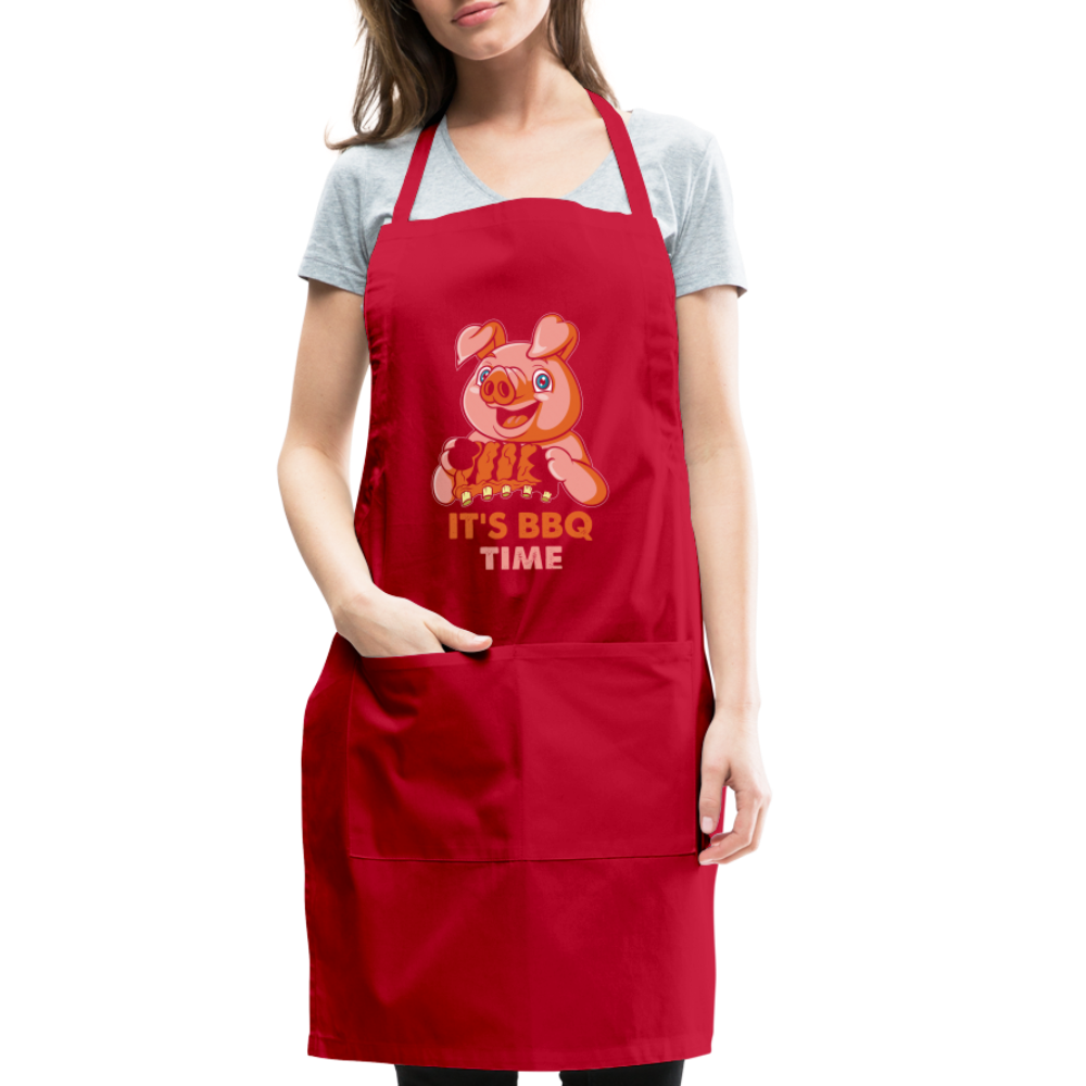 It's BBQ Time Adjustable Apron - red