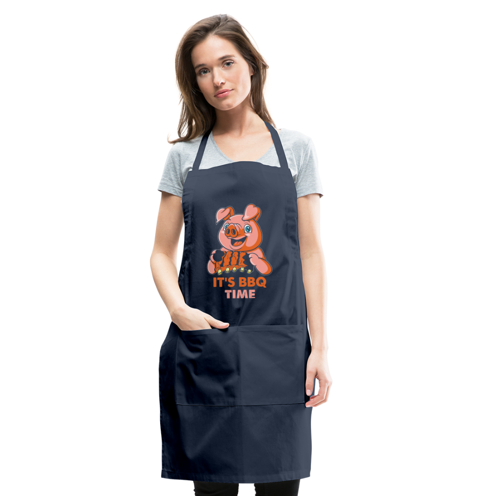 It's BBQ Time Adjustable Apron - navy
