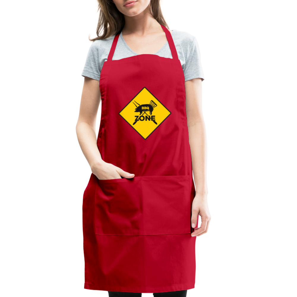 BBQ Zone Adjustable Apron - red