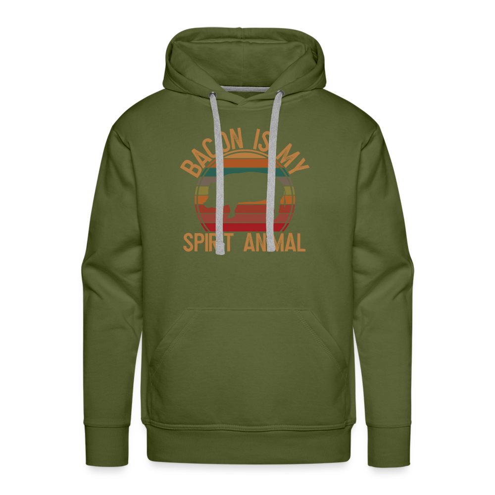Bacon Is My Spirit Animal Hoodie - olive green