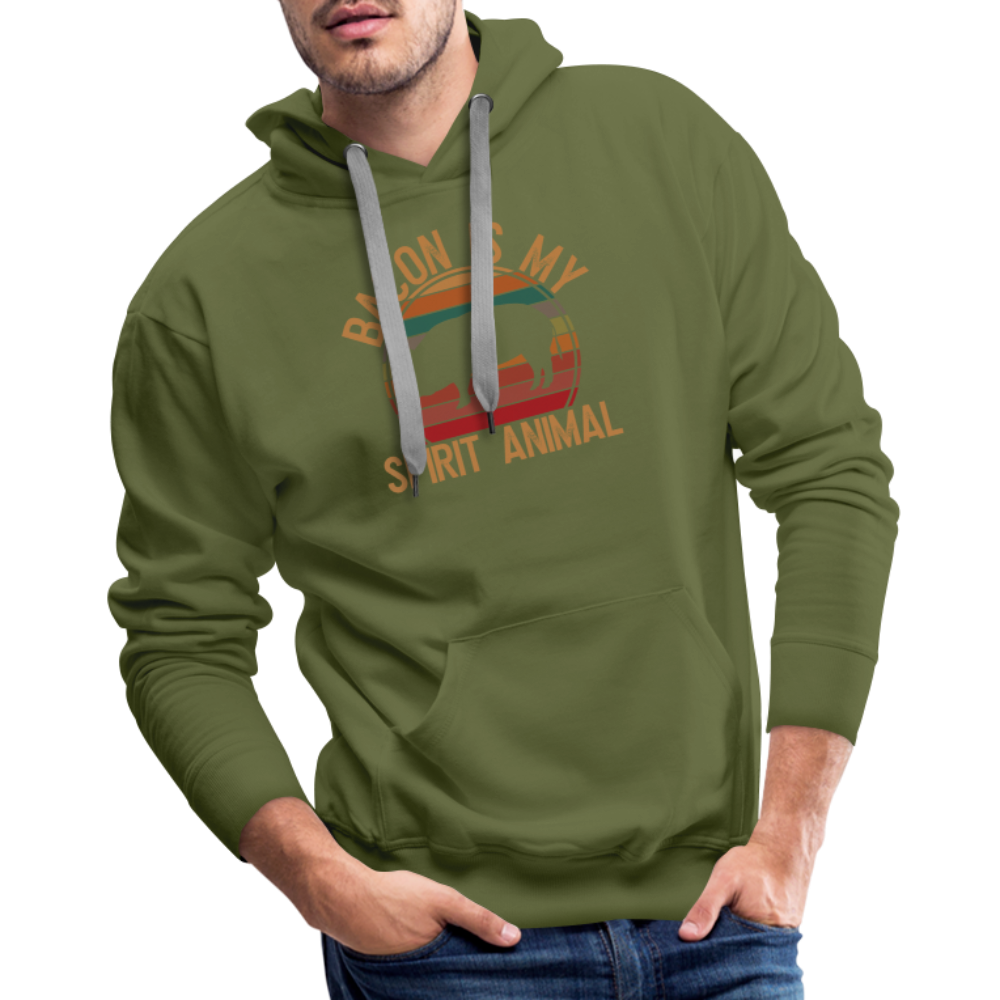 Bacon Is My Spirit Animal Hoodie - olive green