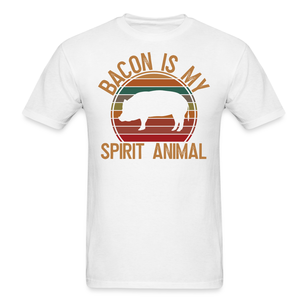 Bacon Is My Spirit Animal  T-Shirt - white