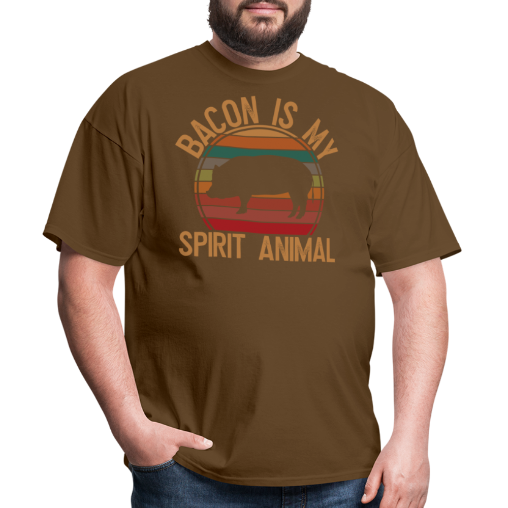 Bacon Is My Spirit Animal  T-Shirt - brown