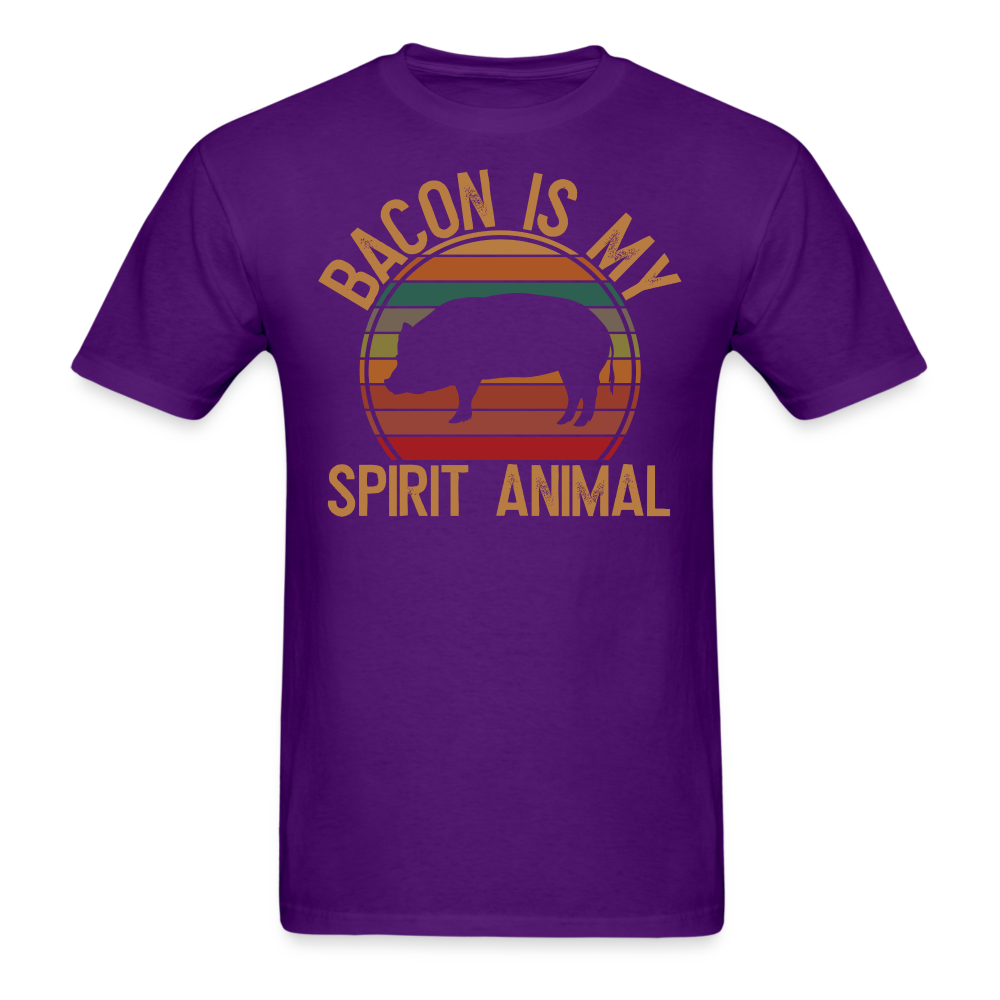 Bacon Is My Spirit Animal  T-Shirt - purple