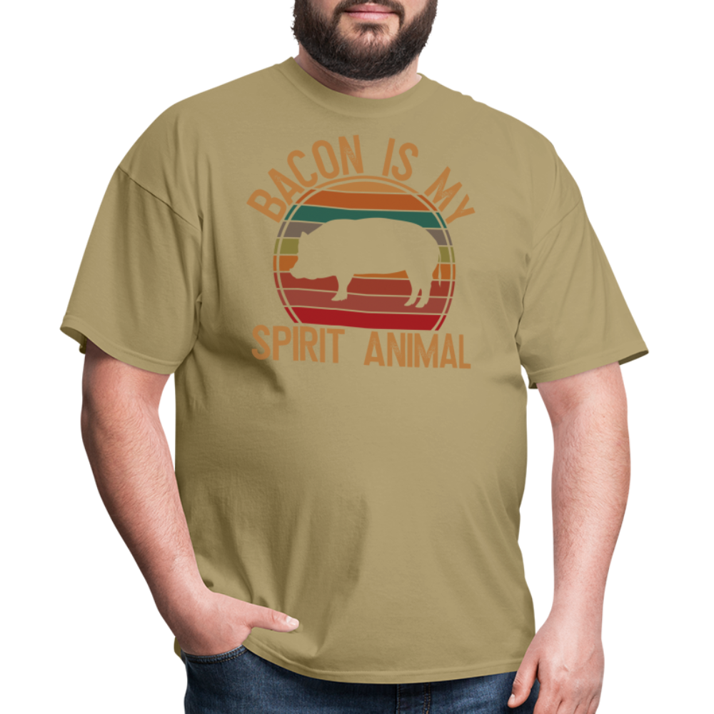 Bacon Is My Spirit Animal  T-Shirt - khaki