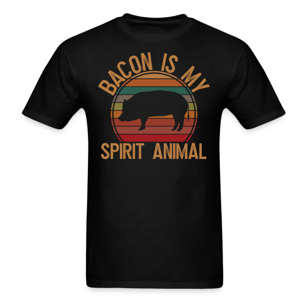 Bacon Is My Spirit Animal  T-Shirt - black