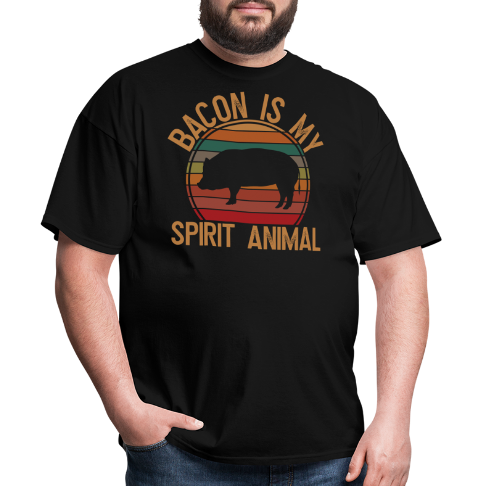 Bacon Is My Spirit Animal  T-Shirt - black