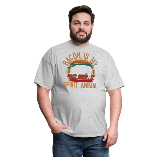 Bacon Is My Spirit Animal  T-Shirt - heather gray