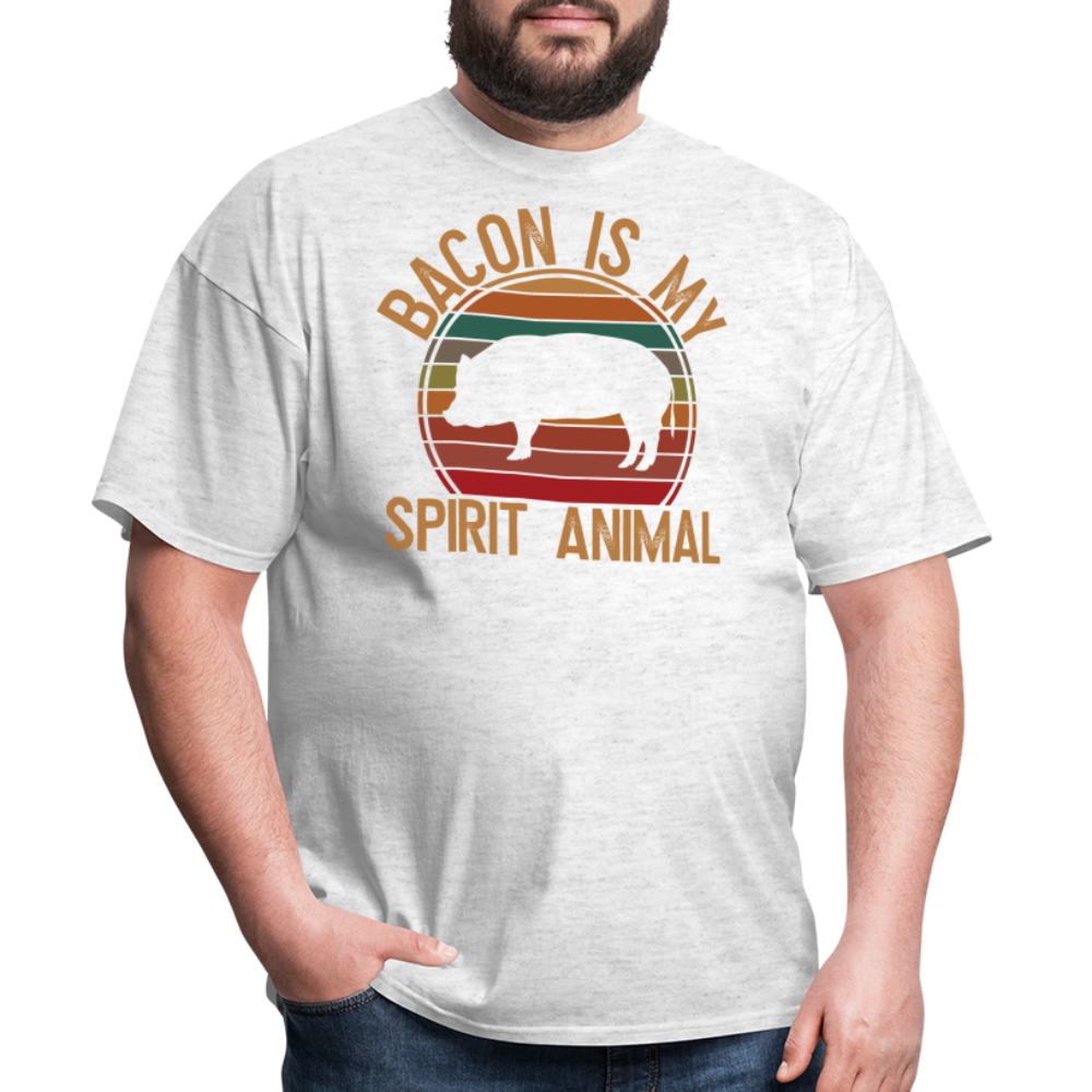 Bacon Is My Spirit Animal  T-Shirt - light heather gray
