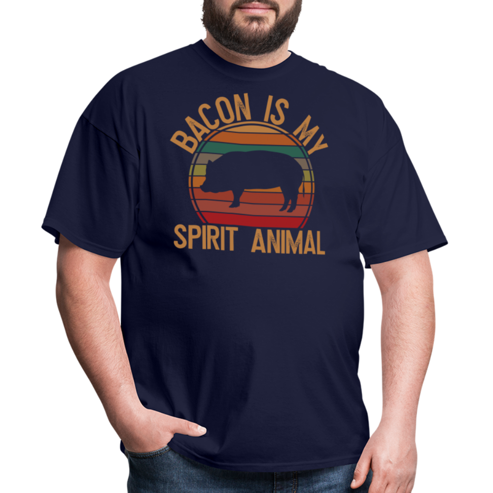 Bacon Is My Spirit Animal  T-Shirt - navy