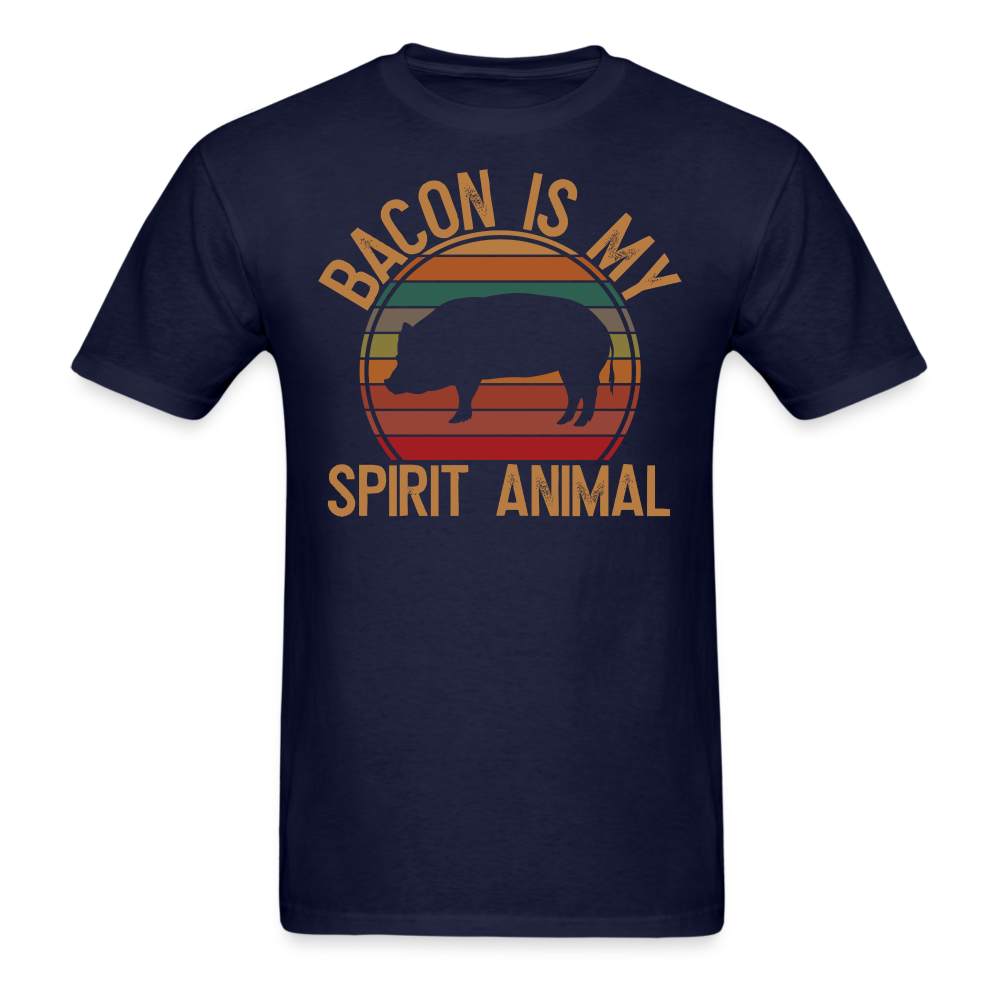 Bacon Is My Spirit Animal  T-Shirt - navy