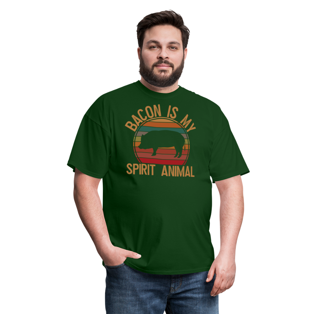 Bacon Is My Spirit Animal  T-Shirt - forest green