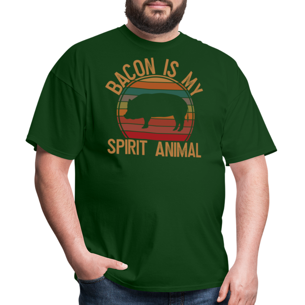 Bacon Is My Spirit Animal  T-Shirt - forest green