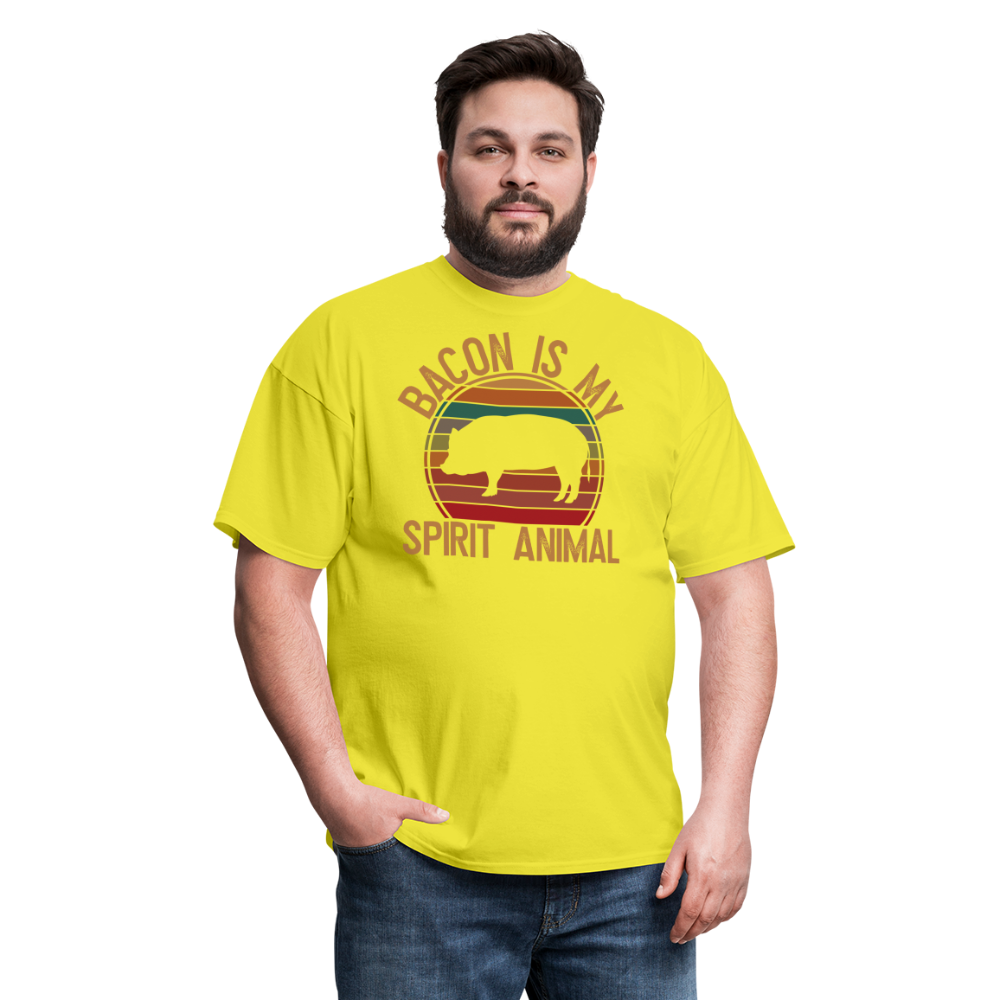 Bacon Is My Spirit Animal  T-Shirt - yellow