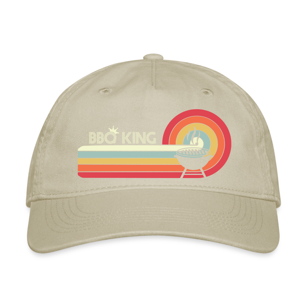 BBQ King Baseball Cap - khaki