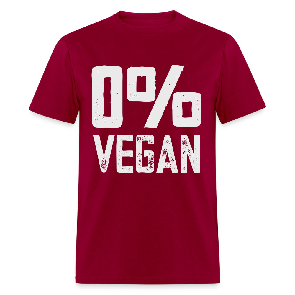 0% Vegan T-Shirt - dark red