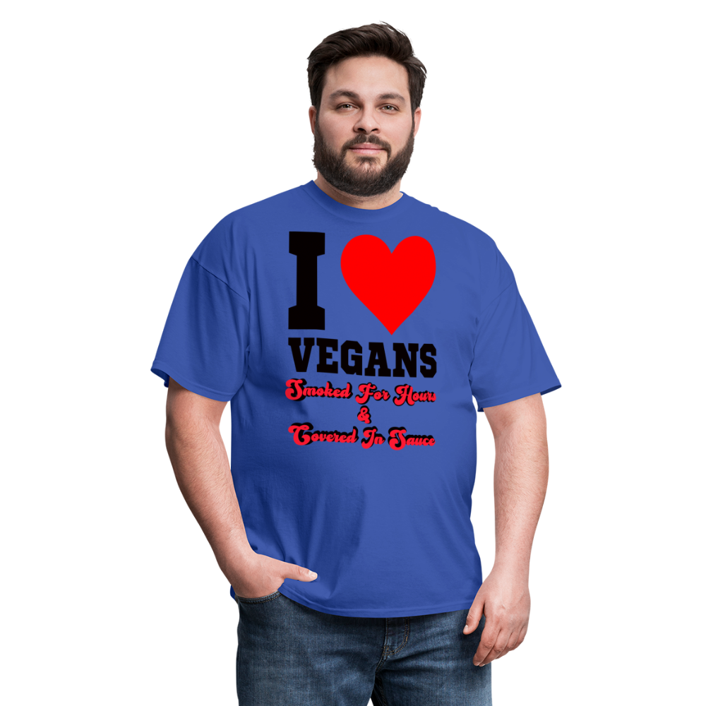 I Love Vegans T-Shirt - royal blue