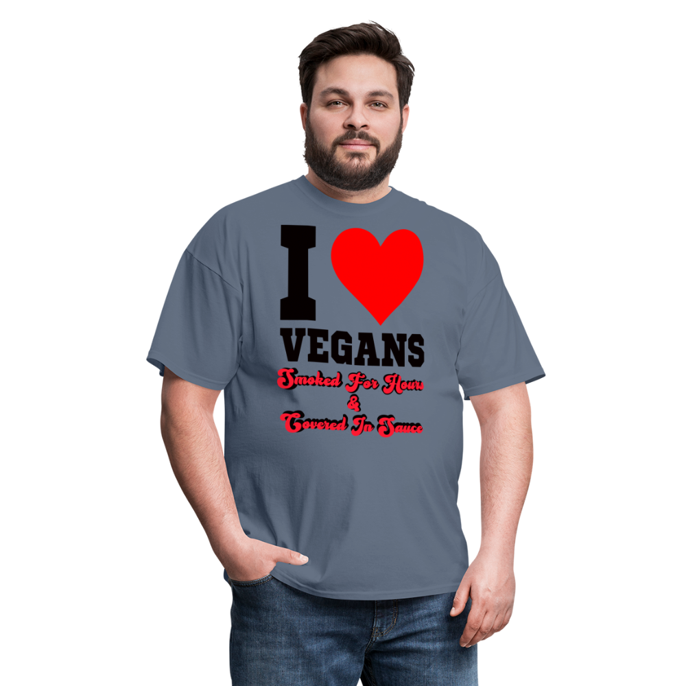 I Love Vegans T-Shirt - denim