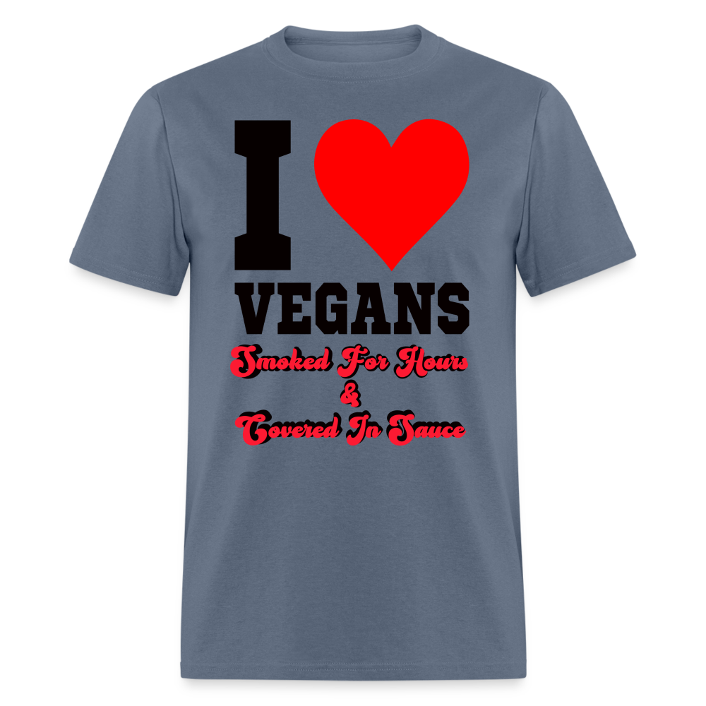 I Love Vegans T-Shirt - denim