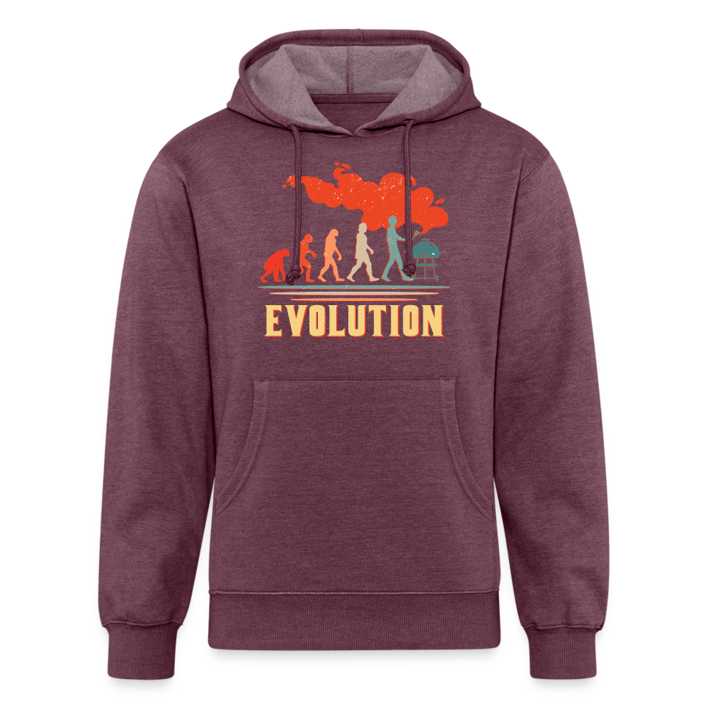 Evolution Organic Hoodie - heather burgundy