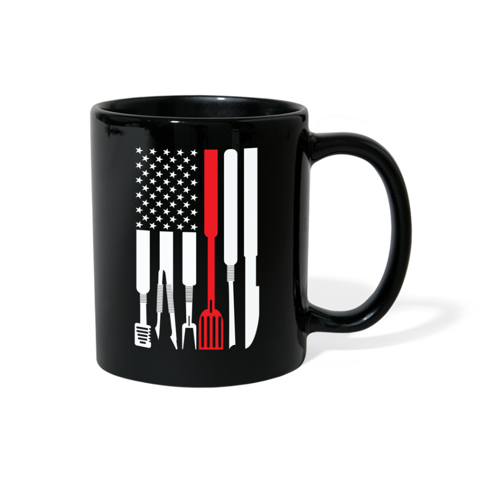 BBQ Tool Flag Mug - black