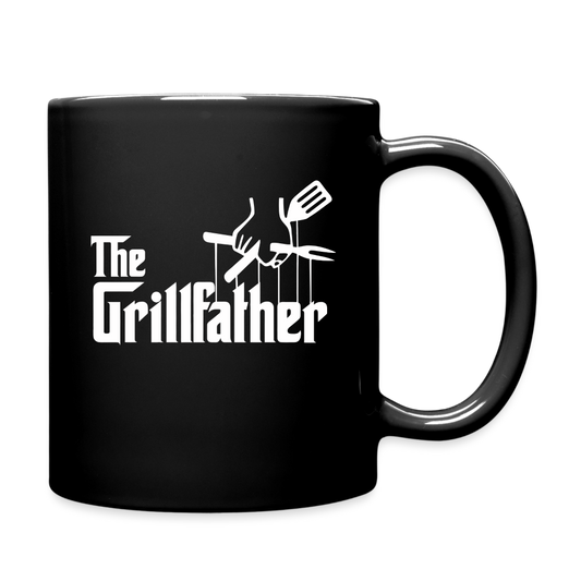 The Grillfather White Mug - black