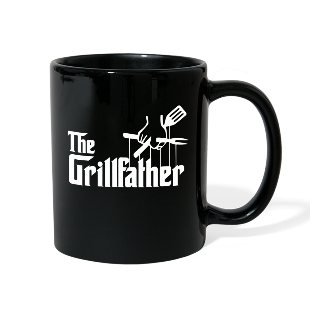 The Grillfather White Mug - black