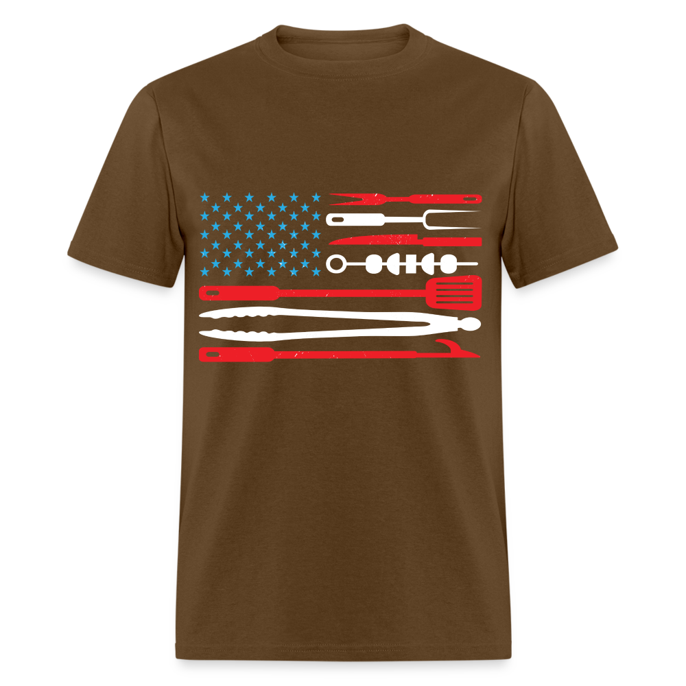 American Flag T-Shirt - brown