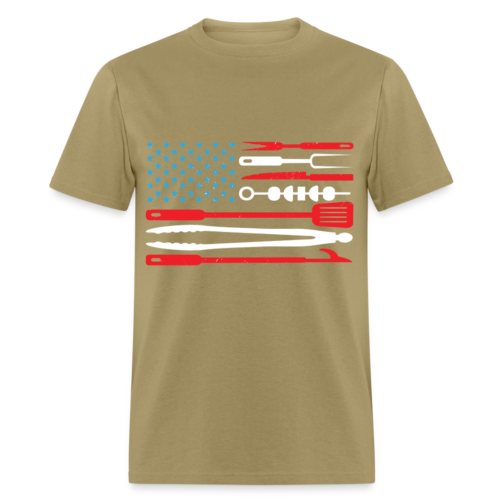 American Flag T-Shirt - khaki