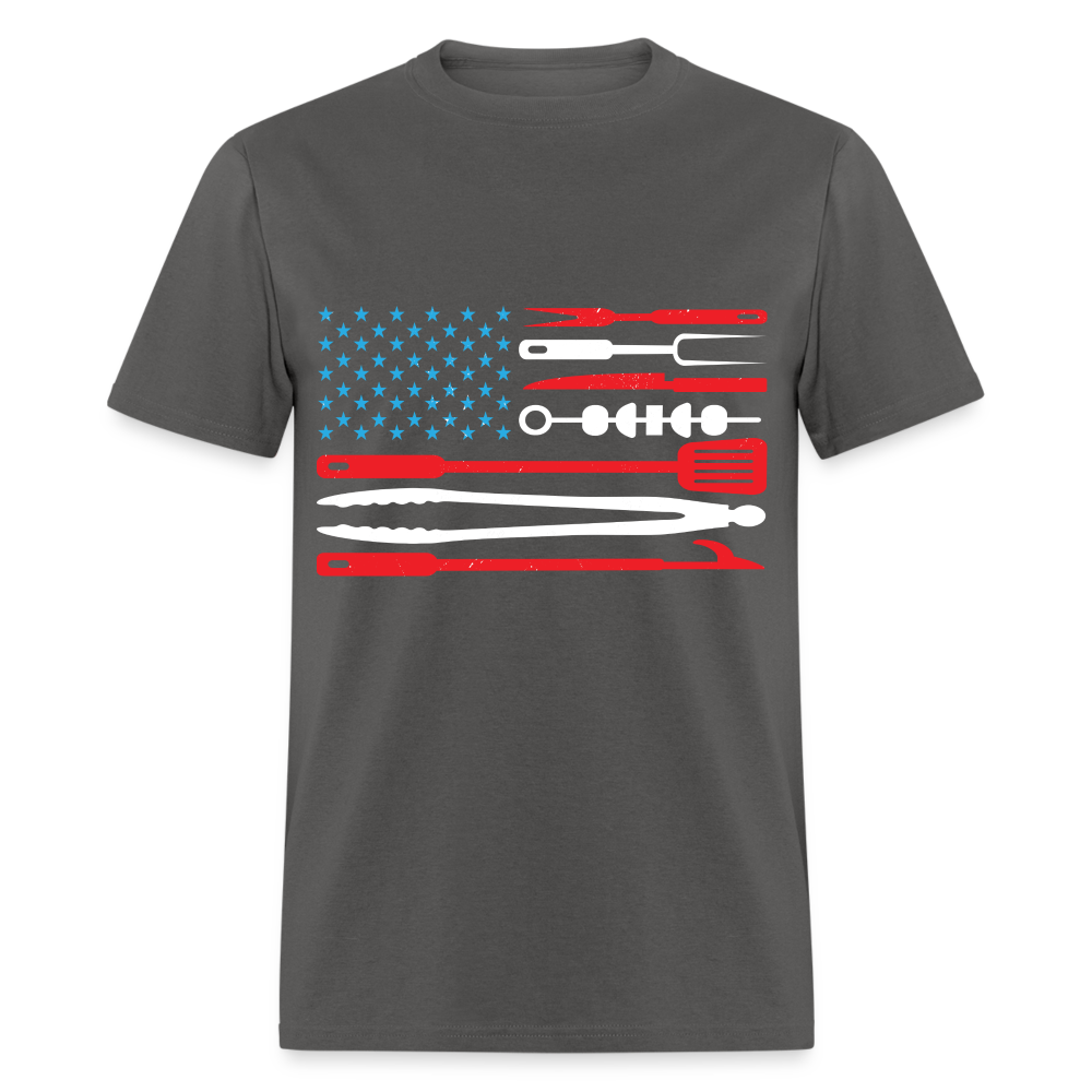 American Flag T-Shirt - charcoal