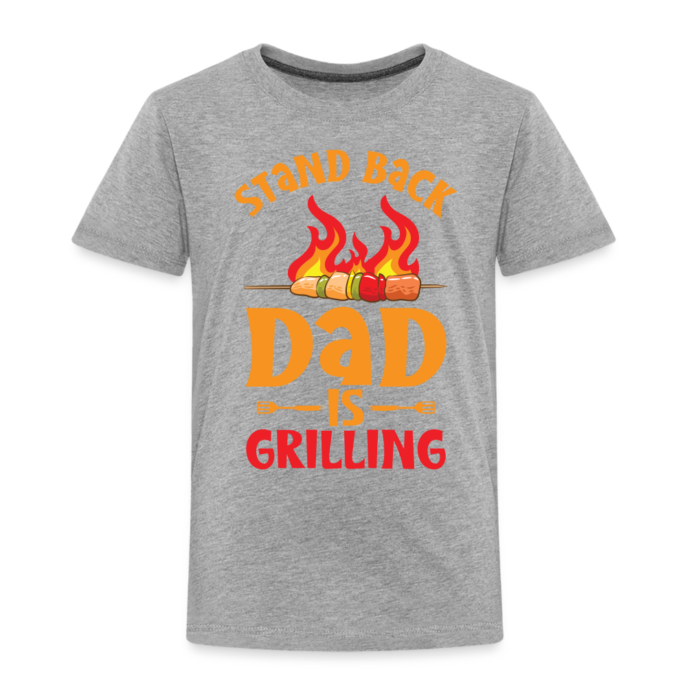 Dad Is Grilling Toddler T-Shirt - heather gray