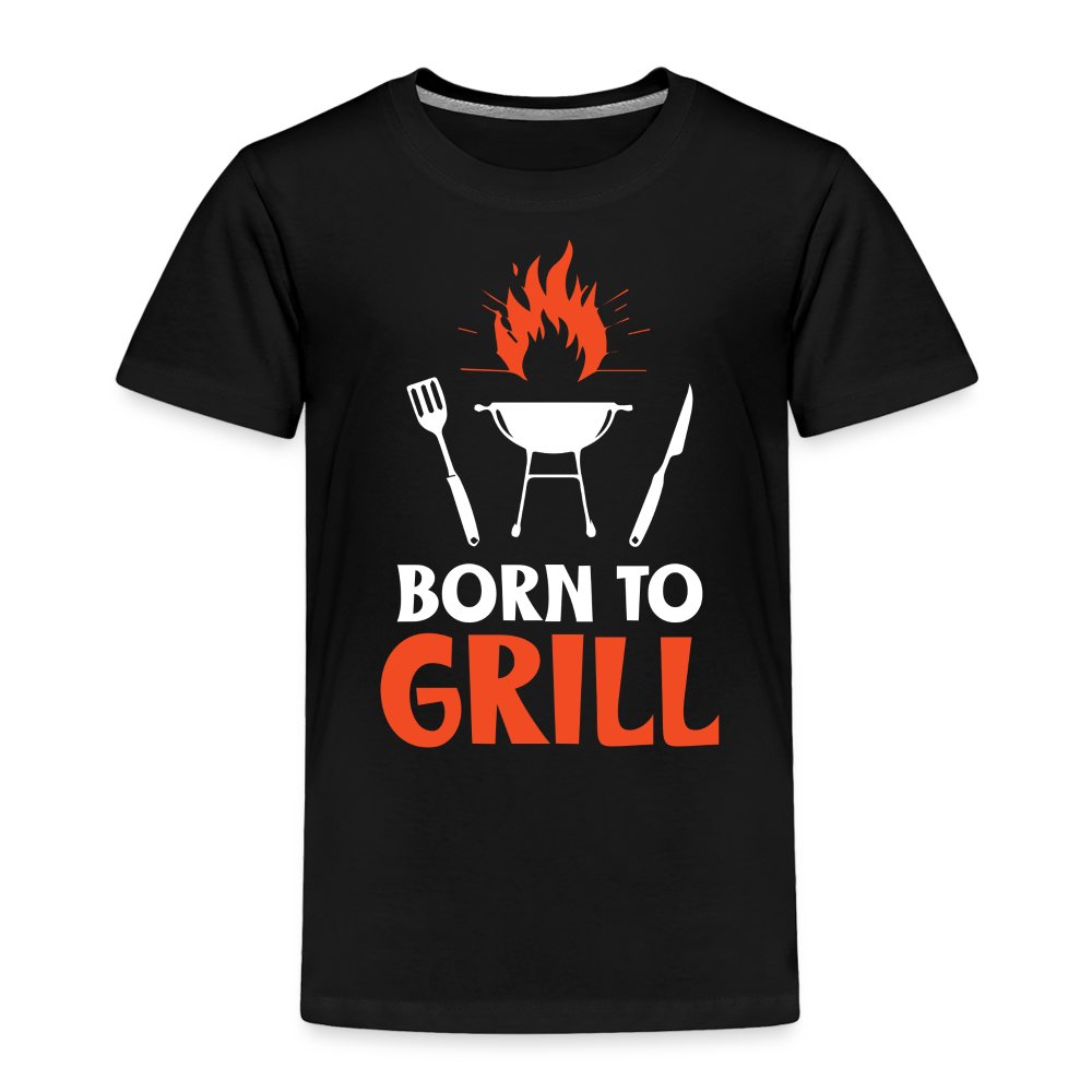 Born To Grill Toddler T-Shirt - black