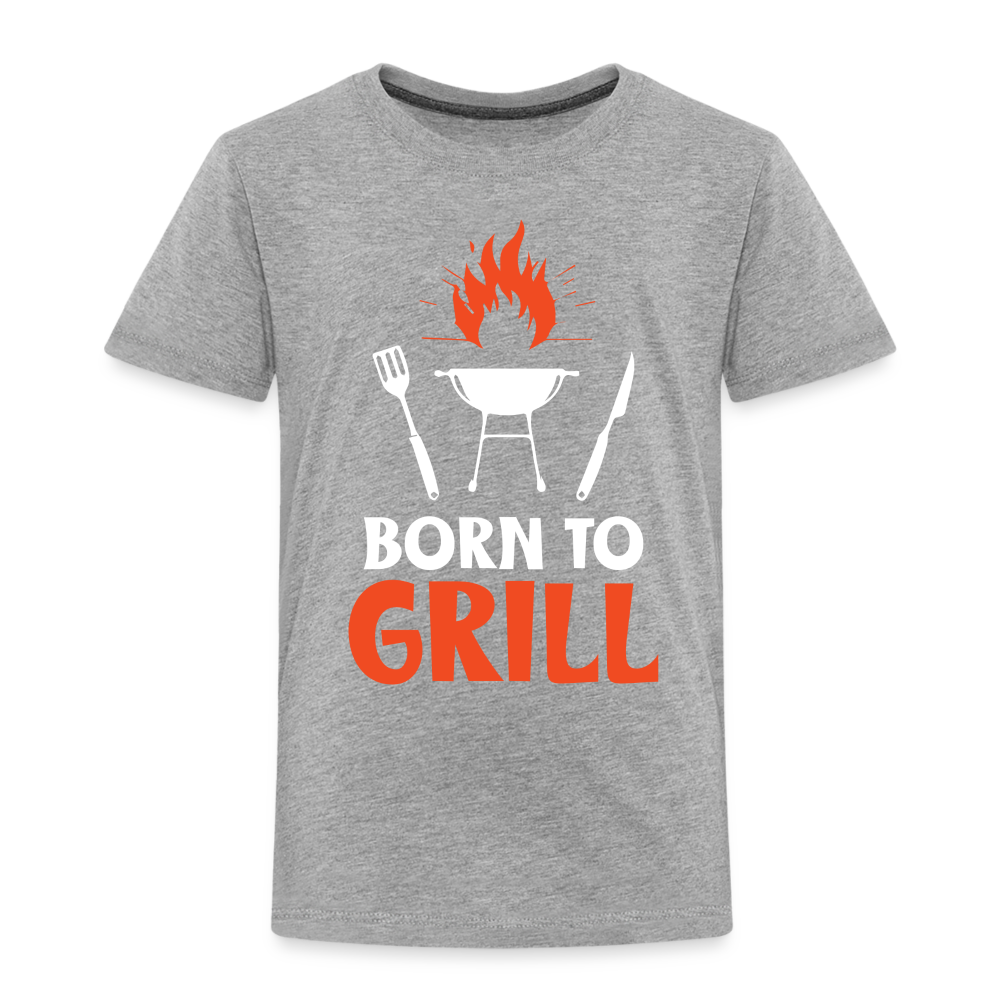Born To Grill Toddler T-Shirt - heather gray