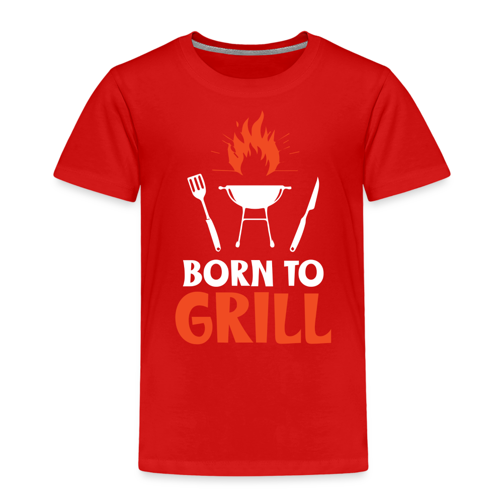 Born To Grill Toddler T-Shirt - red