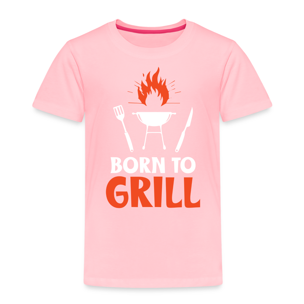 Born To Grill Toddler T-Shirt - pink